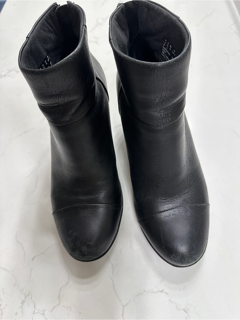 Clark’s Heeled Black Leather Women's Ankle Boots - Picture 3 of 13
